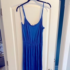 Royal Blue Cotton Maxi Dress